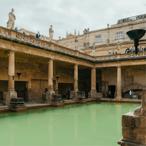 Experience the ancient Roman Baths, just a short walk away