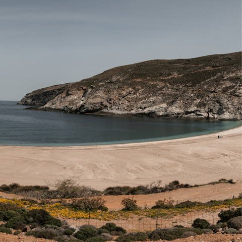 Spend the day by the sea – the beach is a five-minute drive away