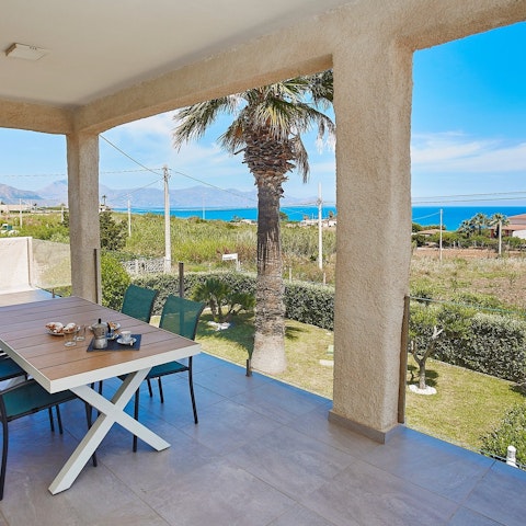 Admire the stunning sea views from this home’s terrace