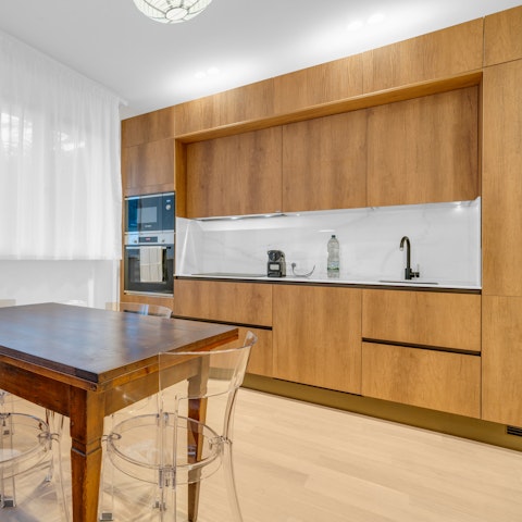 Whip up pasta dishes in the kitchen or choose from Rome's restaurants