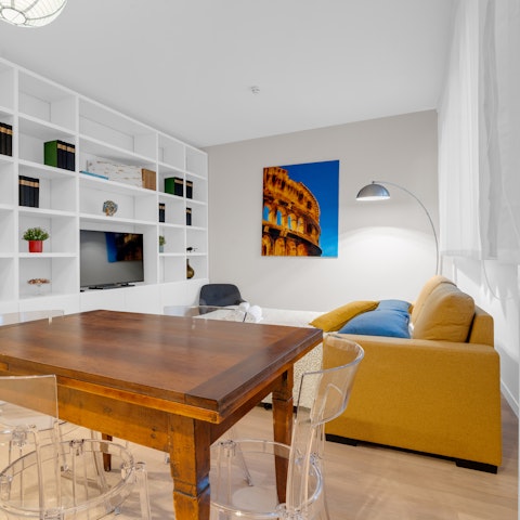 Make yourself at home in this bright apartment