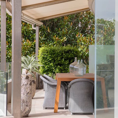 Fire up the barbecue on the terrace for a sunset supper