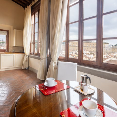 Enjoy a morning espresso as you take in the scenery