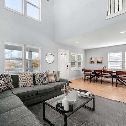 Relax and dine in the open-plan living space