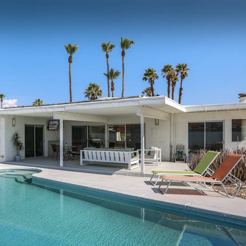 Dry off in the sun after a morning swim