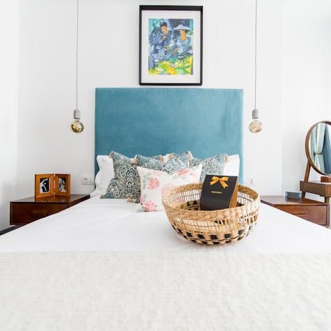 Get a good night's sleep in the bright bedrooms