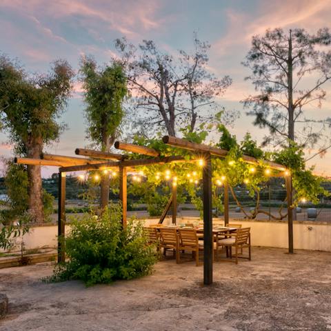 Savour magical Italian meals served on the terrace