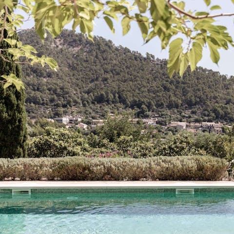 Bask in the sunshine between dips in the pool