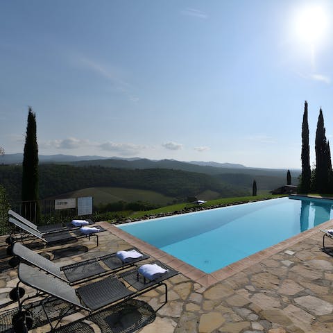 Enjoy the lush views while you have a refreshing swim in the shared pool