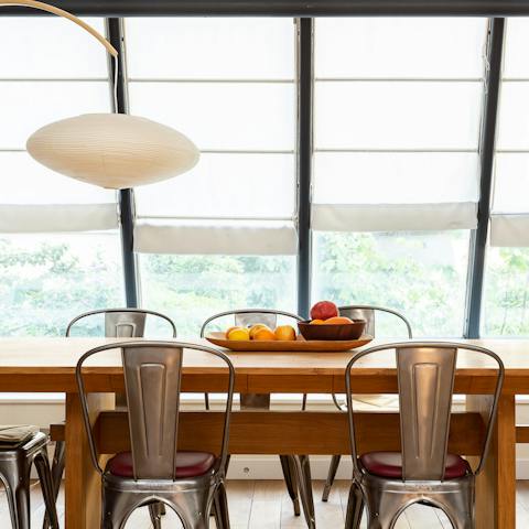 bright & airy dining space