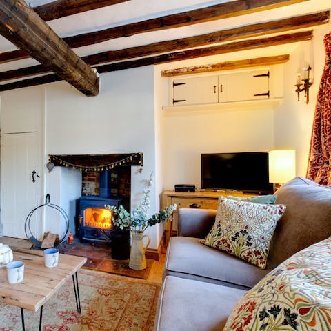 Wrap up by the fireplace with a good book after an afternoon's hike in the Norfolk countryside