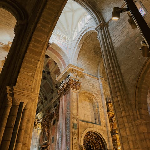 Admire Porto Cathedral, a twenty-five-minute stroll from this home