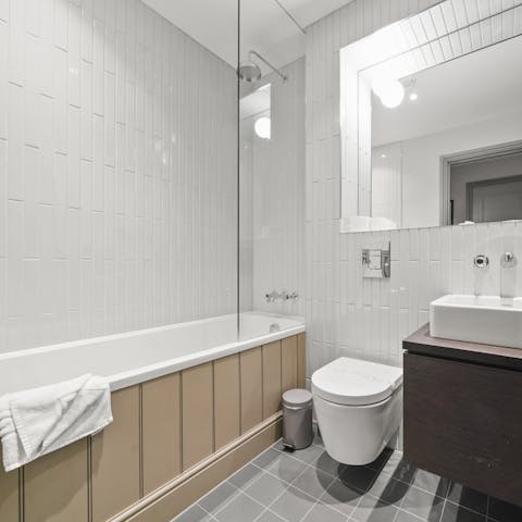 Fill up the tub and take a relaxing soak after a day of sightseeing