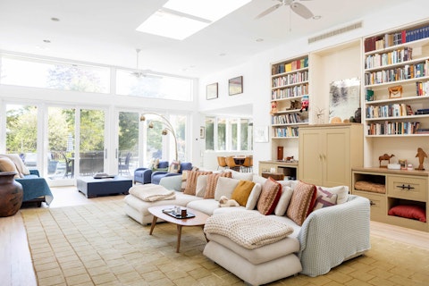 Sink into the deep sofa with cosy evening drinks