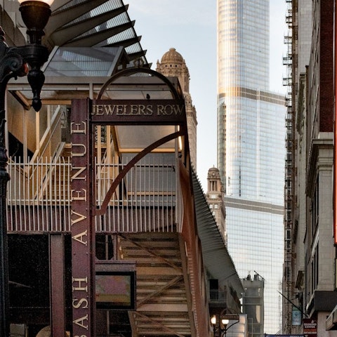 Shop for diamonds and jewellery — or browse, at least — in the surrounding Jewelers Row
