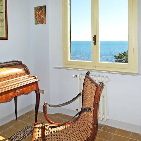 Take in majestic sea views from the bedroom suites