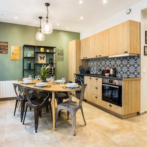 Warm some croissants and have them for breakfast at the dining table