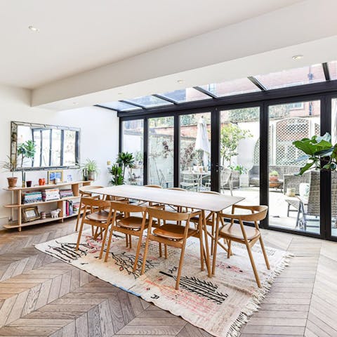 Enjoy family gatherings around the table after a day of exploring