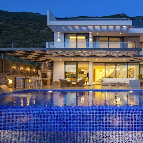 Enjoy a stone baked Turkish meal and lounge on the terrace