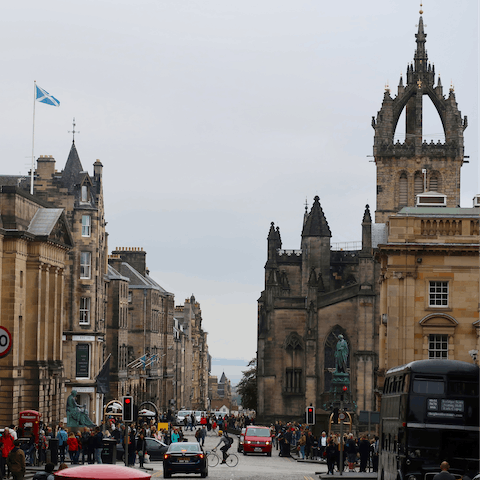 Stroll along the Royal Mile, taking in Edinburgh's beautiful Old Town