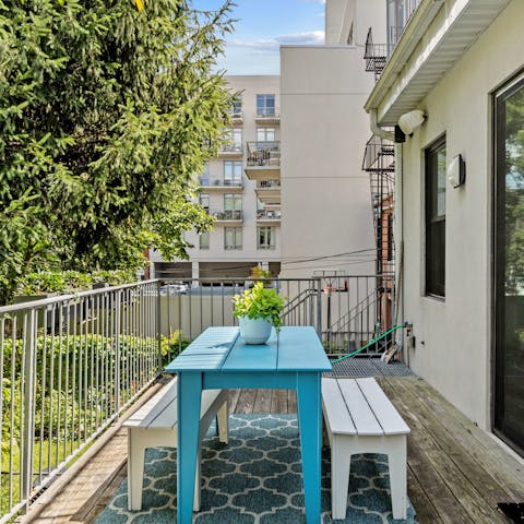 End the day with a glass of something sparkling on the terrace