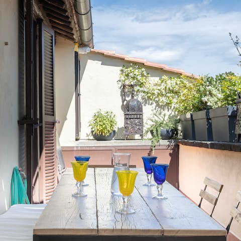 Sip digestifs out on the terrace