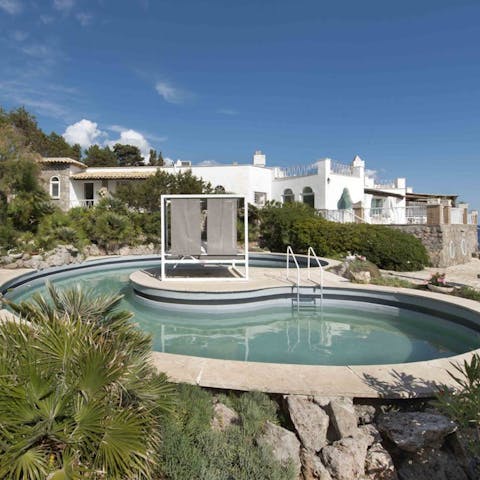 Soak up the sun from the private pool