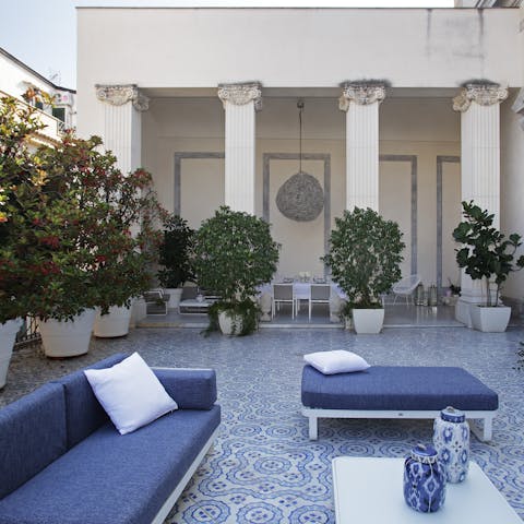 Gather on the terrace with an Aperol Spritz