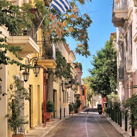 Traverse the streets of Athens to spot the verdant trees and plants