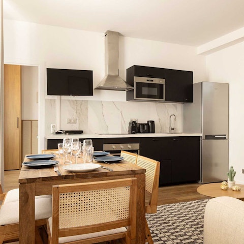 Enjoy having the space to cook and eat at home