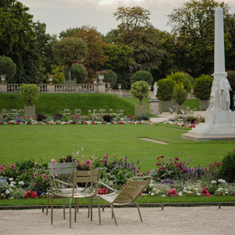 Visit the Jardin du Luxembourg, a ten-minute walk away