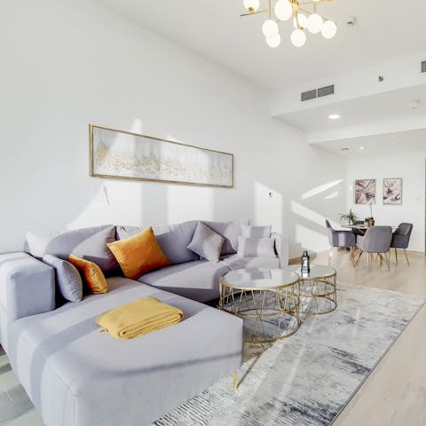 Relax in your bright, open-plan living space