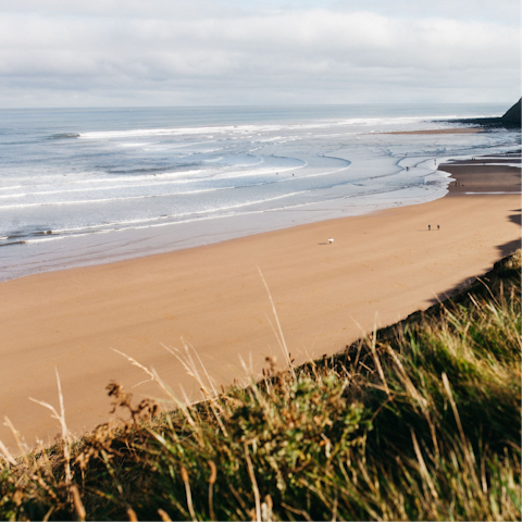 Have a stroll on Cattersty Sands, just a five-minute walk away