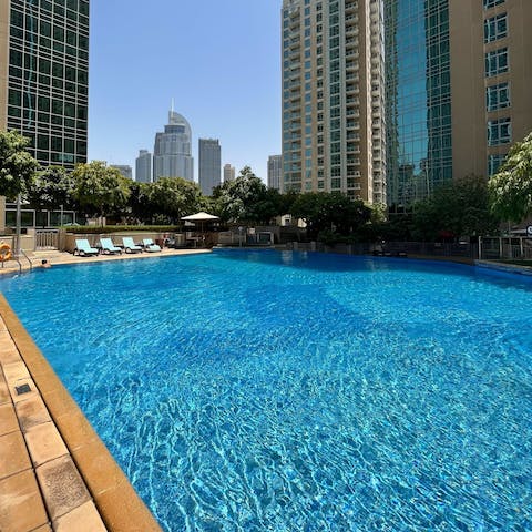 Lounge by the pool or splash about in the water on hot days