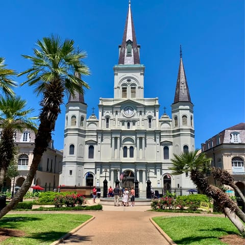 Visit the historic Jackson Square, a twenty-minute walk away