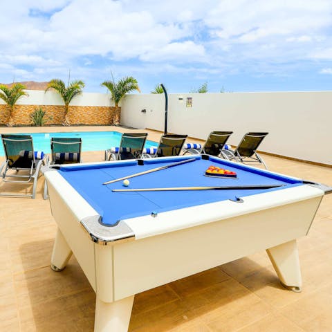 Choose between shooting pool or an afternoon swim