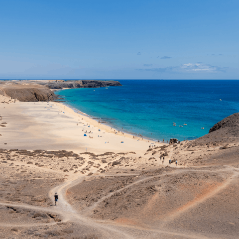 Head to Playa Blanca and the coast – it's a short drive away