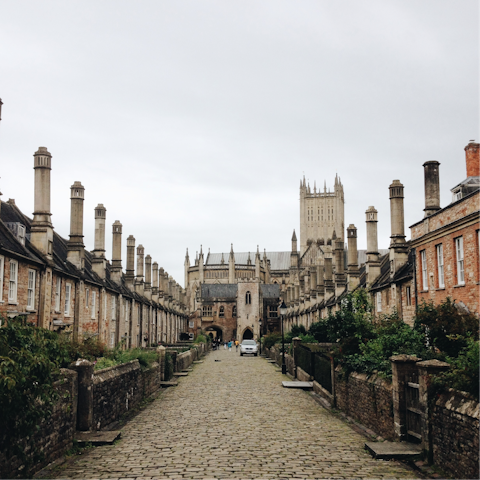 Stroll around the charming streets of Wells, right on your doorstep