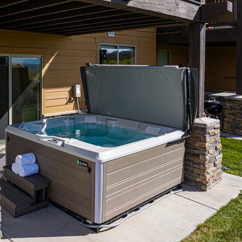 Take a soak in the Jacuzzi after a day on the slopes or the trails