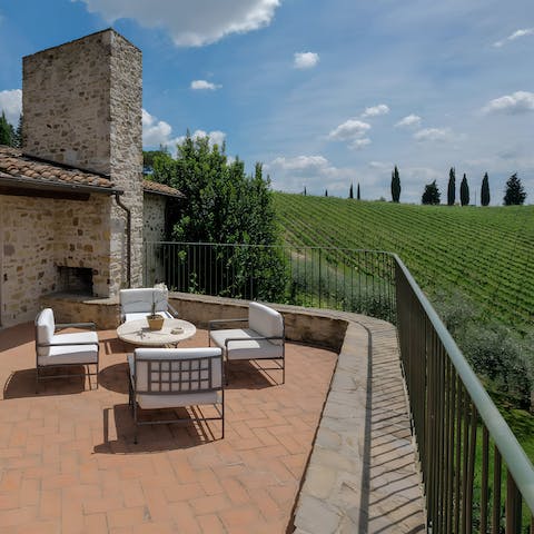 Make the suntrap terrace the spot for sundowners