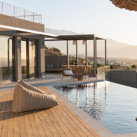 Go from lounging in the bean bag to splashing in the private pool