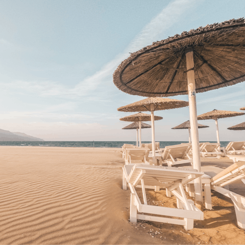 Find the golden sands of Koutalas Beach only minutes away