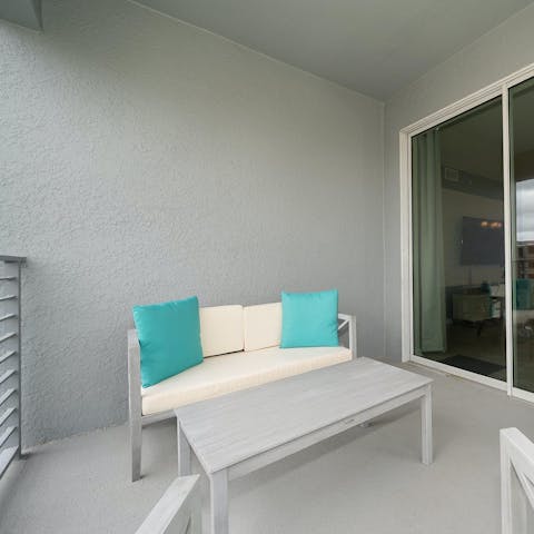 Sip your morning coffee from the private balcony