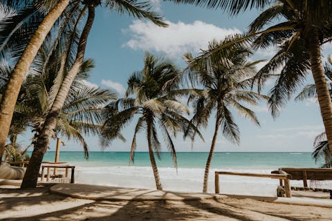 Skip down to Tulum Beach, just footsteps from the villa