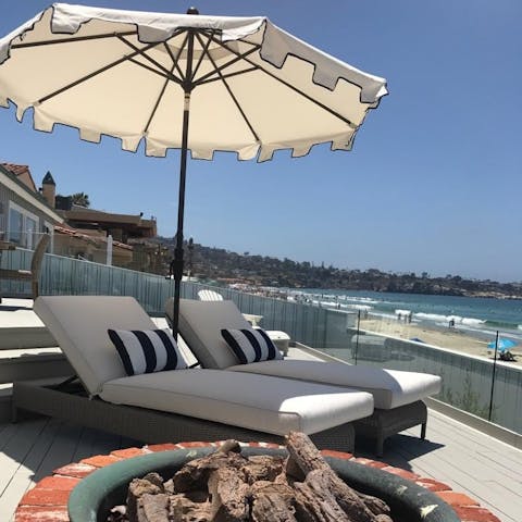 Soak up the sunshine on one of the comfortable loungers