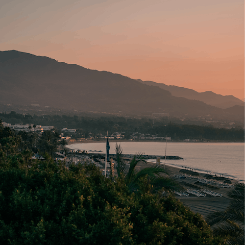 Make the short drive along the coast to the glitzy town of Marbella