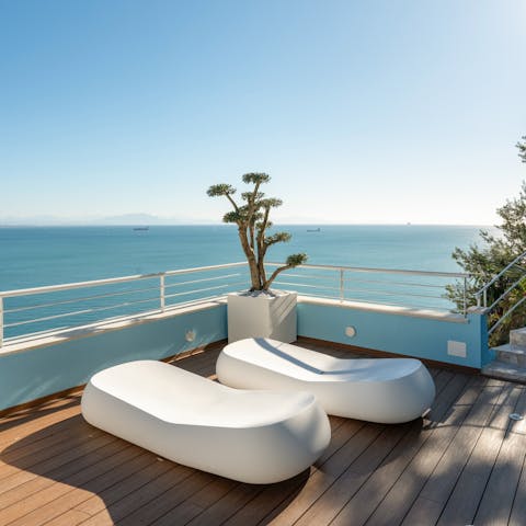 Catch some rays on the sunny balcony