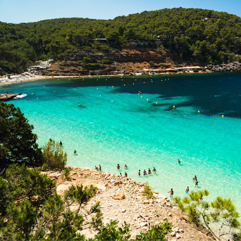 Take a scenic drive to Ibiza's picturesque beaches