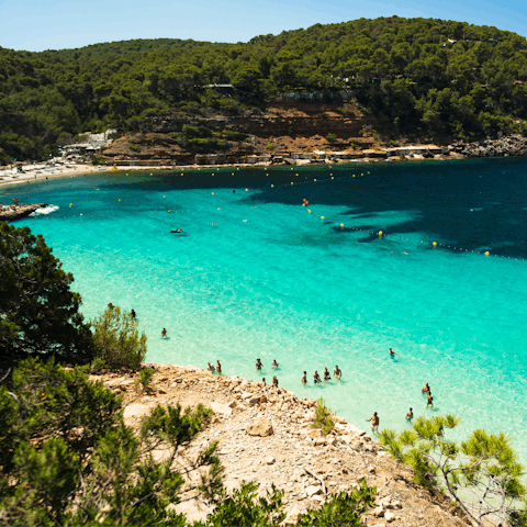 Take a scenic drive to Ibiza's picturesque beaches