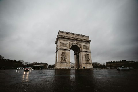 Begin sightseeing in Paris with a stroll to the Arc de Triomphe